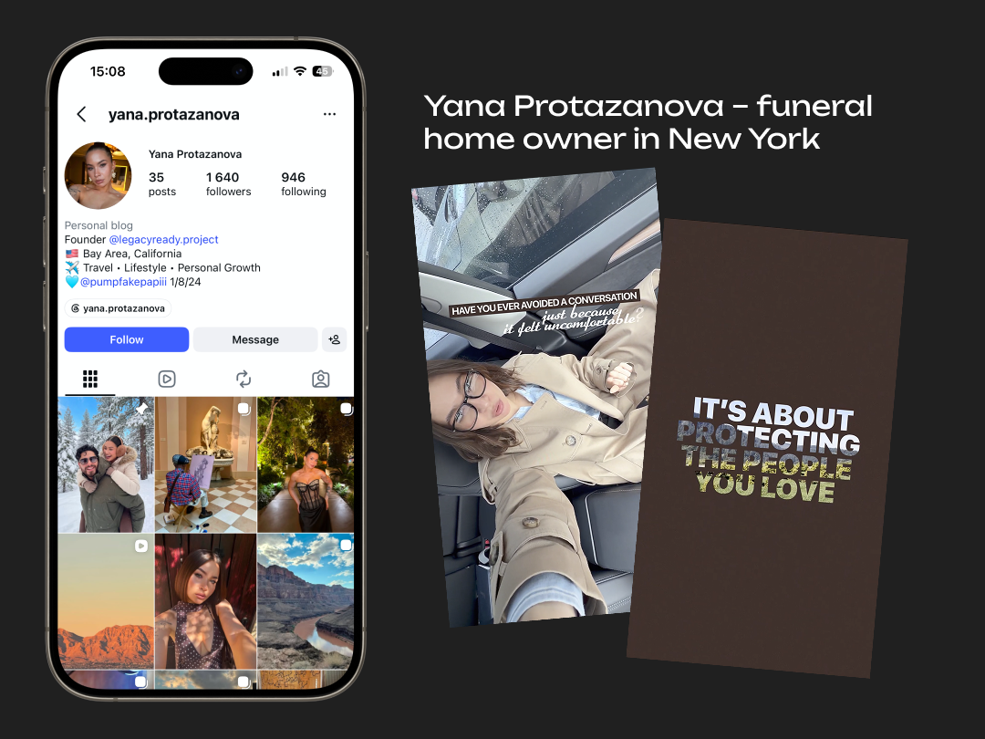 Yana Protazanova / Funeral services